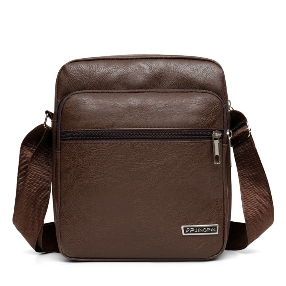 Mens Fashion Blog - Multifunctionele PU-lederen schoudertas voor heren, waterdichte
