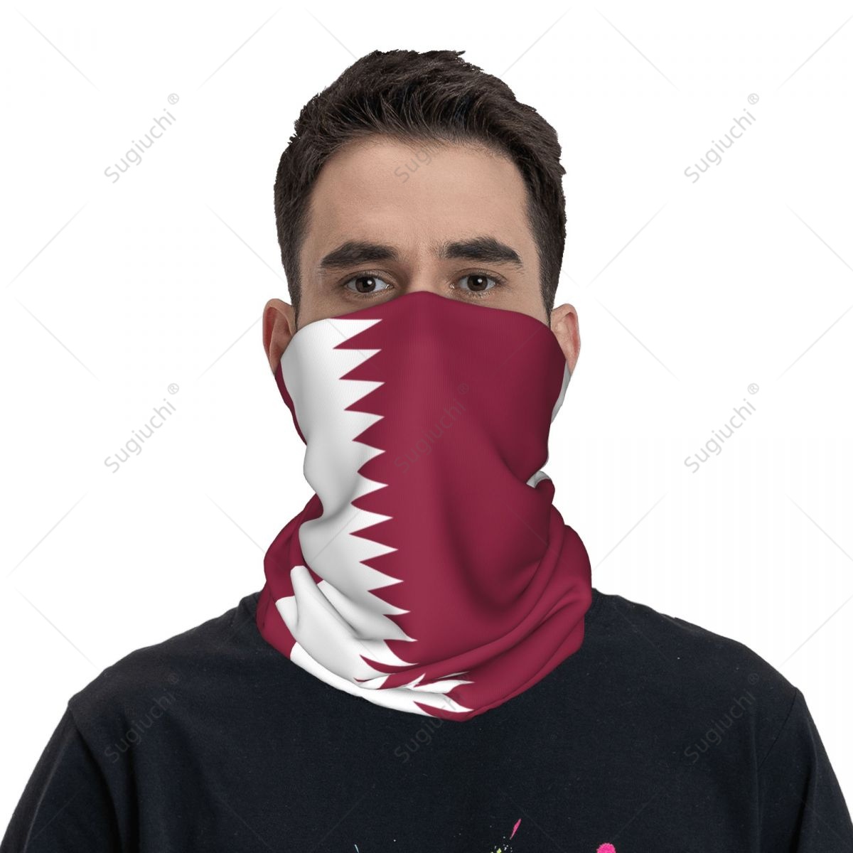 Men'S Fashion Qatar - Unisex Qatar Vlag Halsdoek Sjaal Nekgezichtsmasker