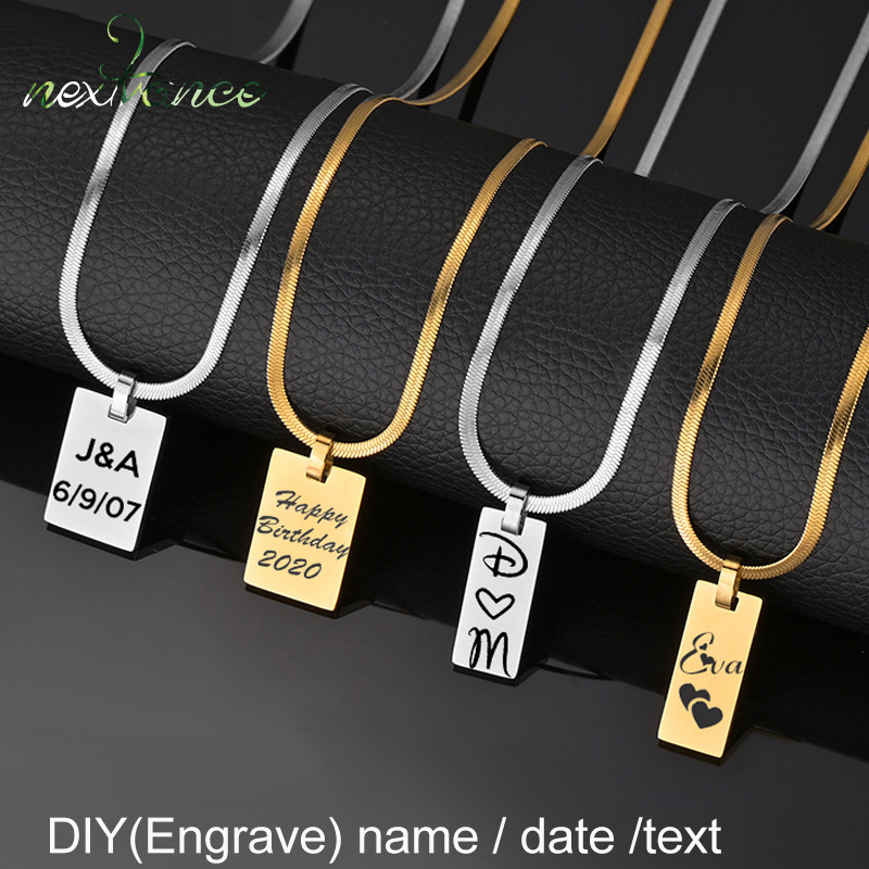 Men'S Fashion Names - Nextvance Charm Aangepaste Naam Ketting Roestvrij