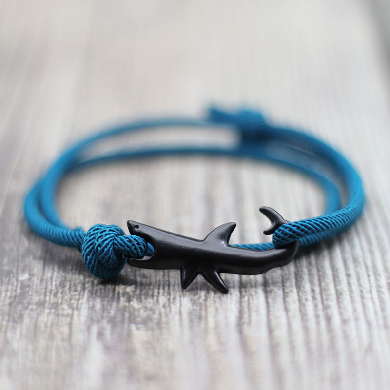 Milan Men'S Fashion - Nieuwe nautische armband heren zwarte haai