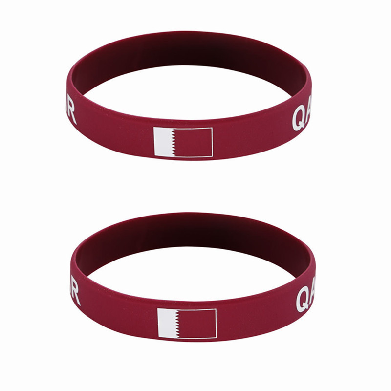 Men'S Fashion Qatar - 2 Stuks Qatar Vlag Siliconen Armbanden