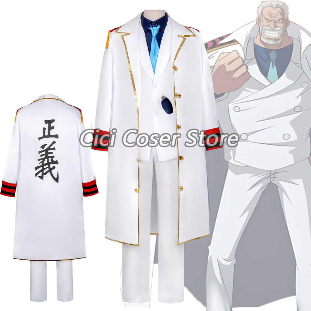 Trench Coat Men - Anime Vice Admiral Monkey·D·Garp Cosplay Kostuum