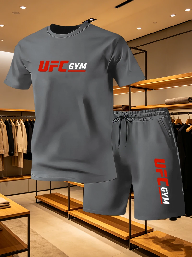 Men'S Fashion Rules - Herensportkleding T-shirt Shorts UFC Casual Set