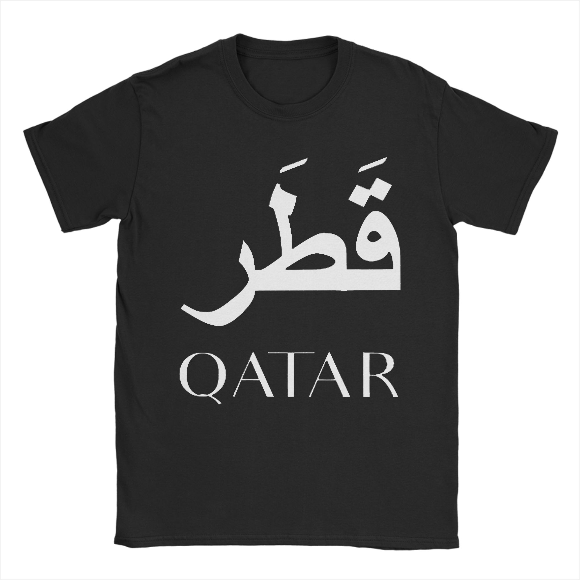 Men'S Fashion Qatar - Man T-shirt Qatar Arabische kalligrafie minimale