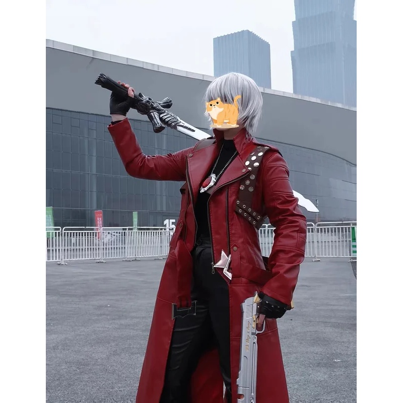 Trench Coat Men - RGD4 Halloween Dante Cosplay Kostuum Rood
