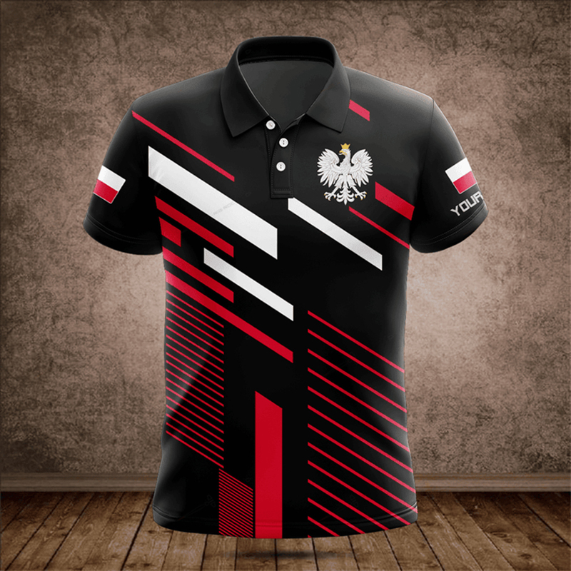 Men'S Fashion Names - Aangepaste naam Polen vlag grafische camo