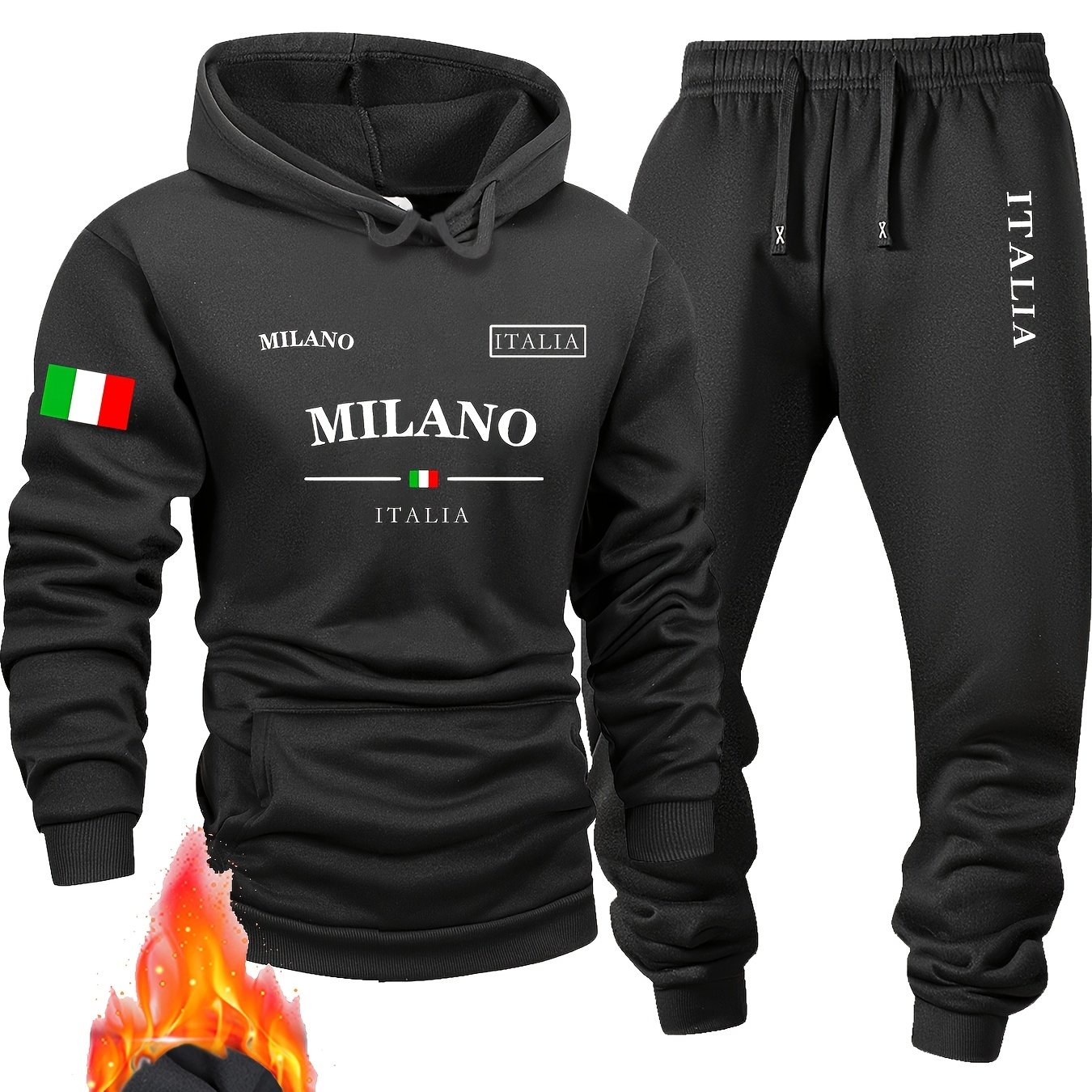 Milan Men'S Fashion - Nieuwe lentemode sporthoodieset voor heren, met