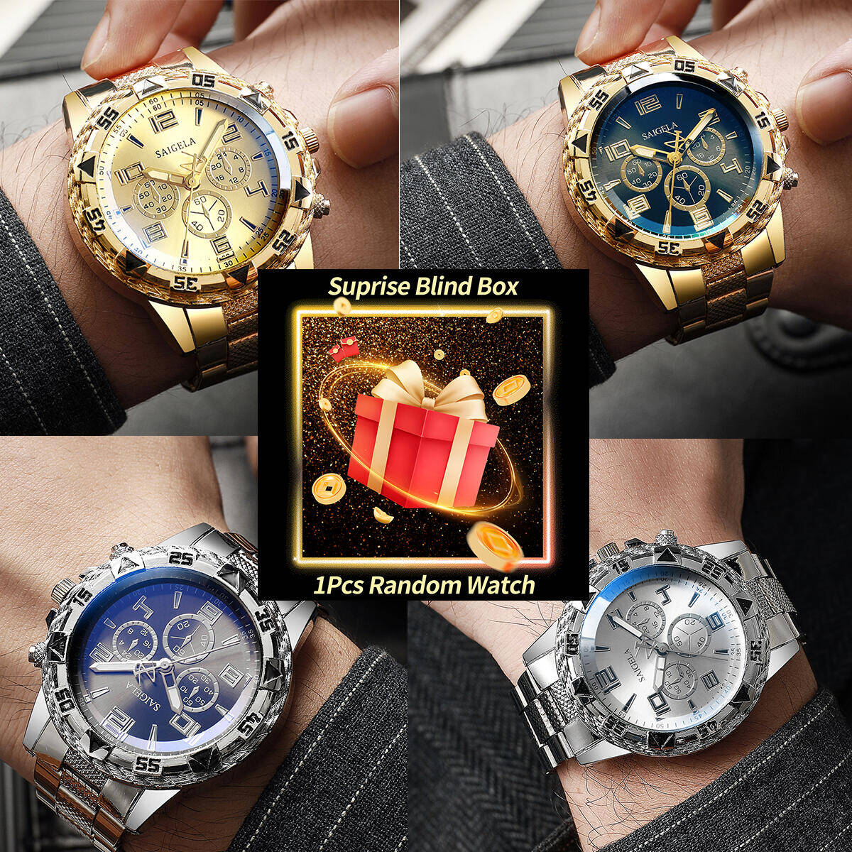 Mens Fashion Blog - 1PC Verrassing Mystery Horloge Blind Box-Mannen