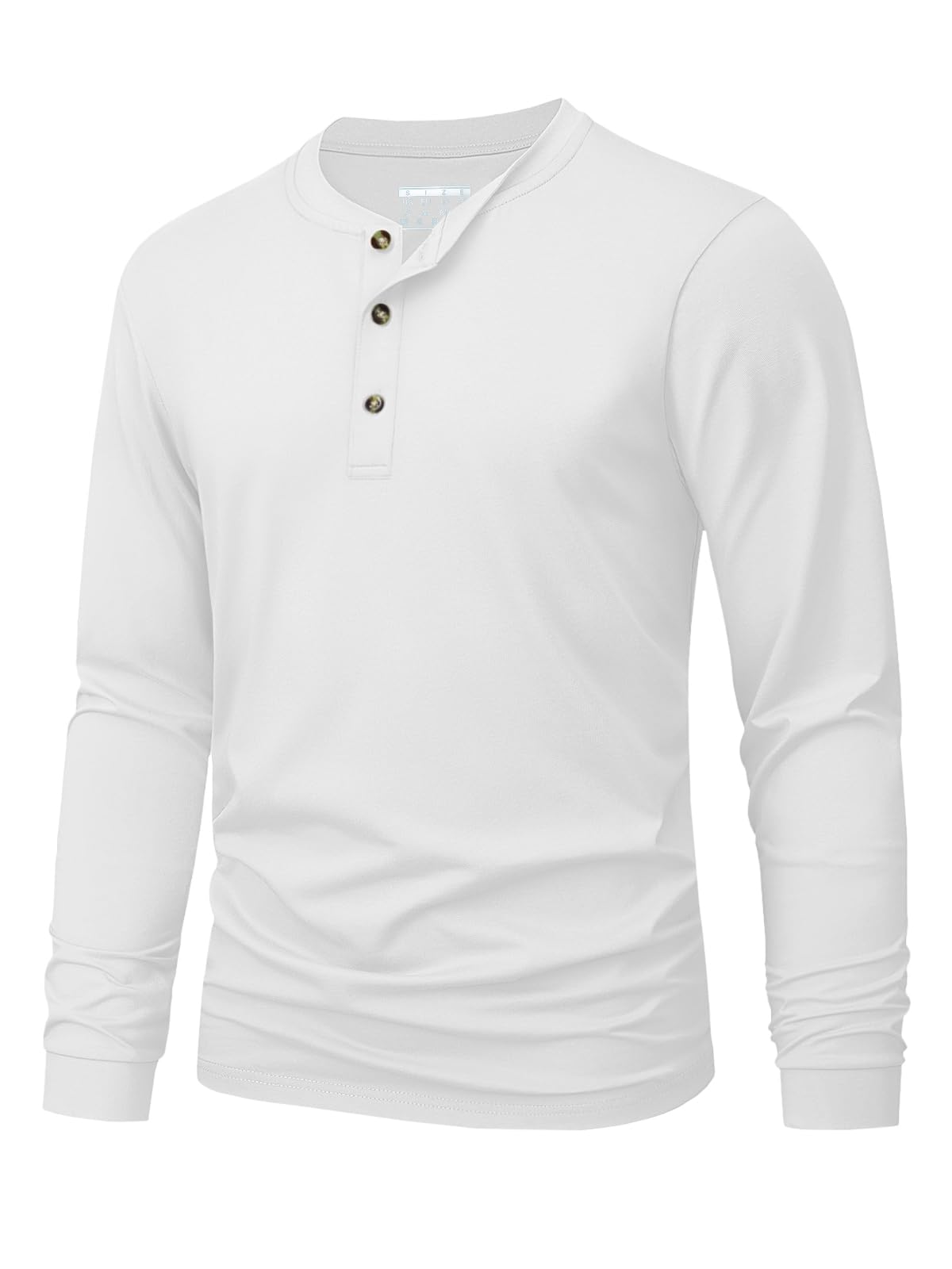 Mens Fashion Style - Henley-T-shirt voor heren Eenvoudige effen kleurprint