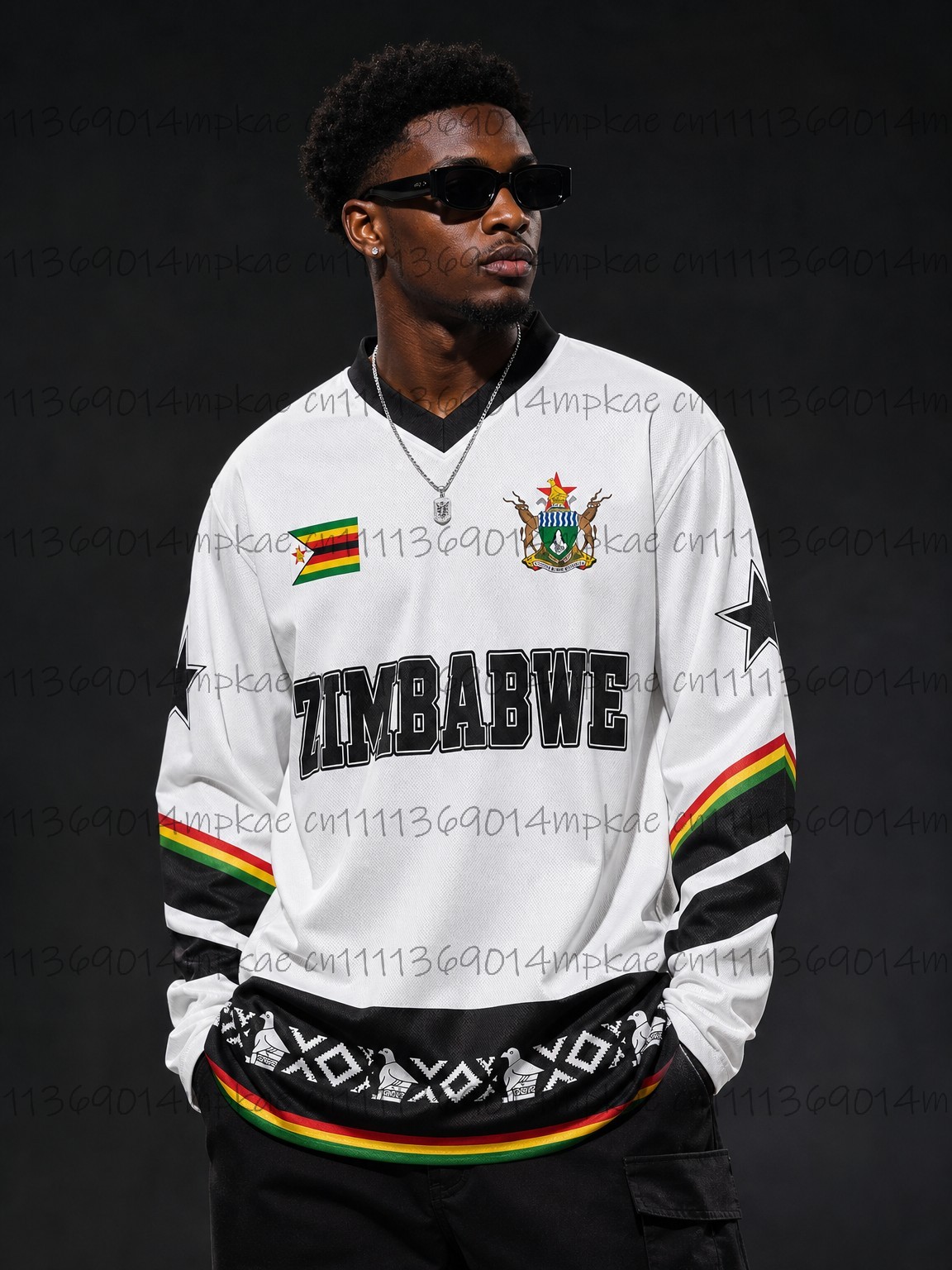 Mens Fashion Style - Herfst Zimbabwe Etnische Streetstyle Geprinte Heren