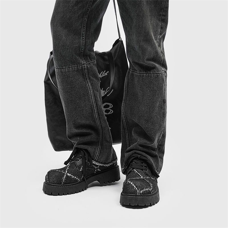 Mens Fashion Denim - Herenschoenen van denim, herfstmodel, stijlvol, dikke