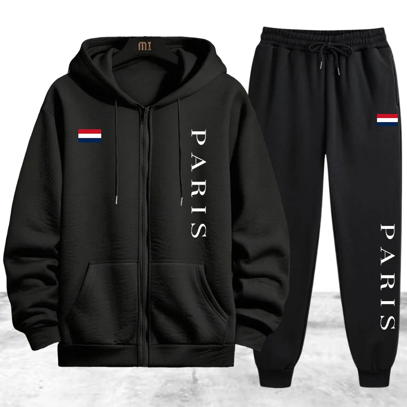 Paris Printing Heren trainings - Mens Fashion Zip Up recensie en prijs