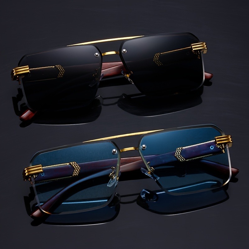 Trend Dubbele Beam Rechthoekig - Men'S Fashion Rimless Glasses recensie en prijs
