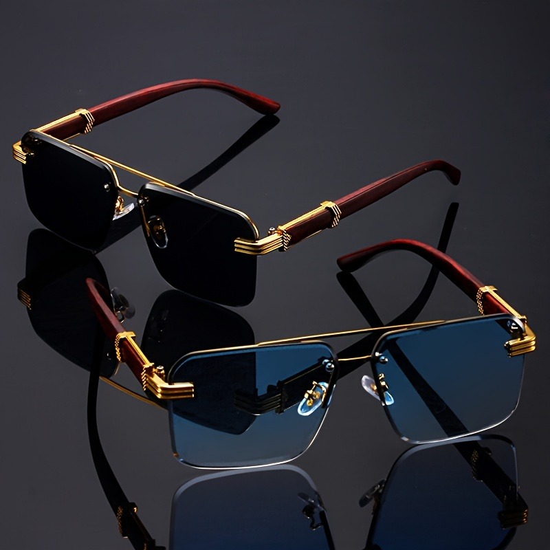 Trend Dubbele Beam Rechthoekig - Men'S Fashion Rimless Glasses recensie en prijs