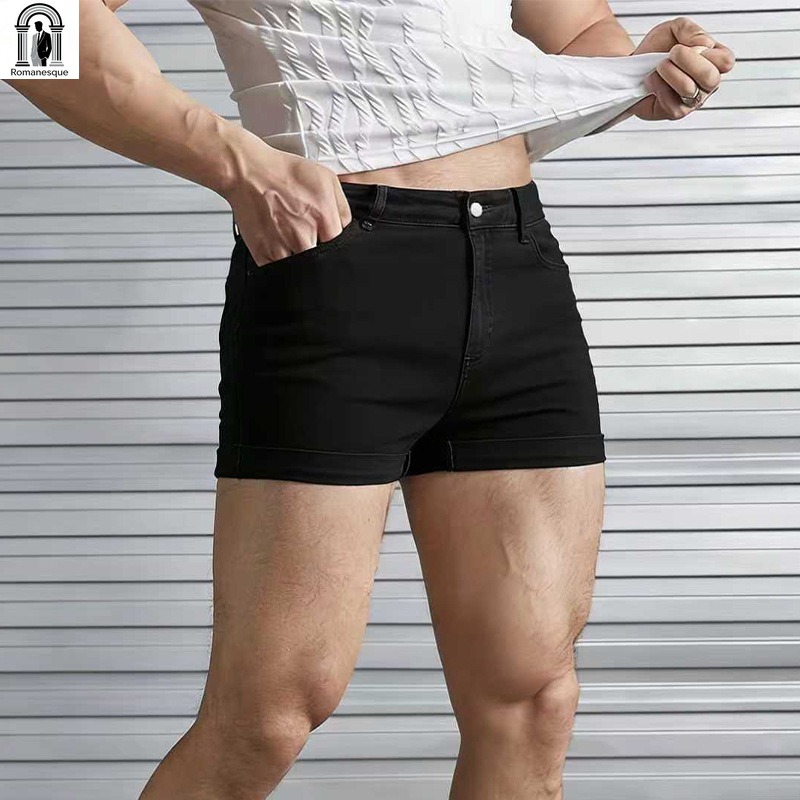 Sexy slim fit witte denim shor - Men Fashion Jeans recensie en prijs