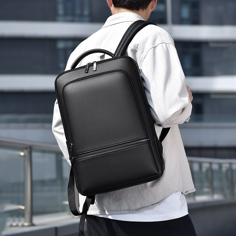 Pu Lederen Heren Rugzak Usb Op - Mens Fashion Blog recensie en prijs
