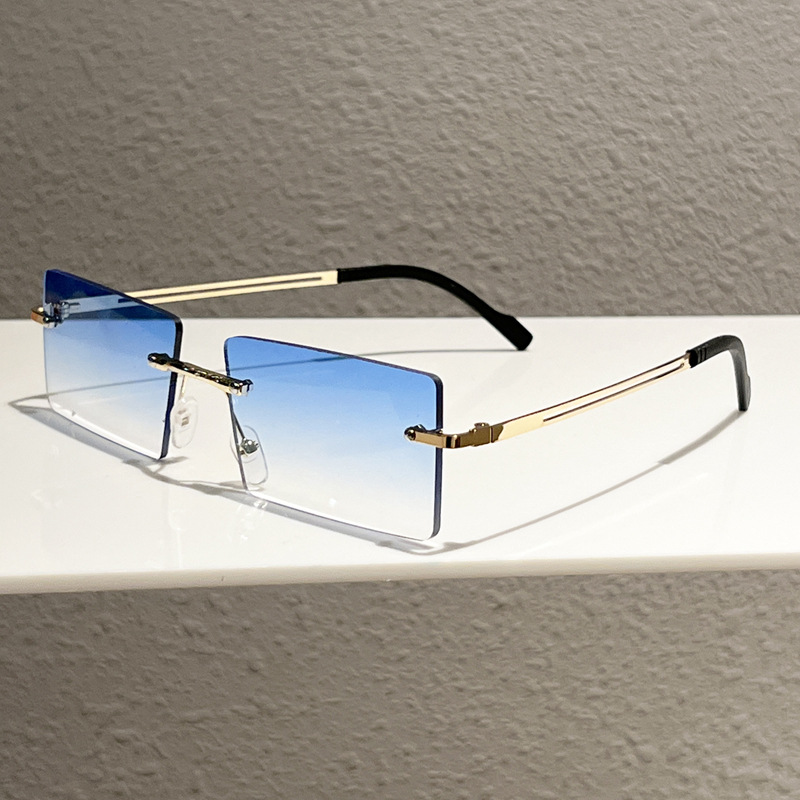 Modieuze randloze rechthoekige - Men'S Fashion Rimless Glasses recensie en prijs