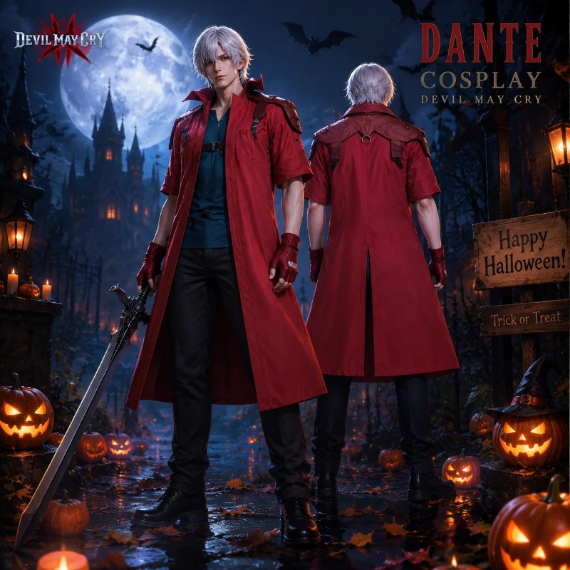Devil May Cry DMC5 Dante Cospl - Trench Coat Men recensie en prijs
