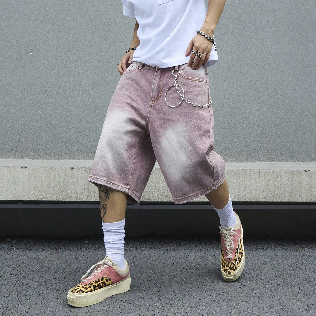 Roze denim shorts voor heren,  - Mens Fashion Denim recensie en prijs