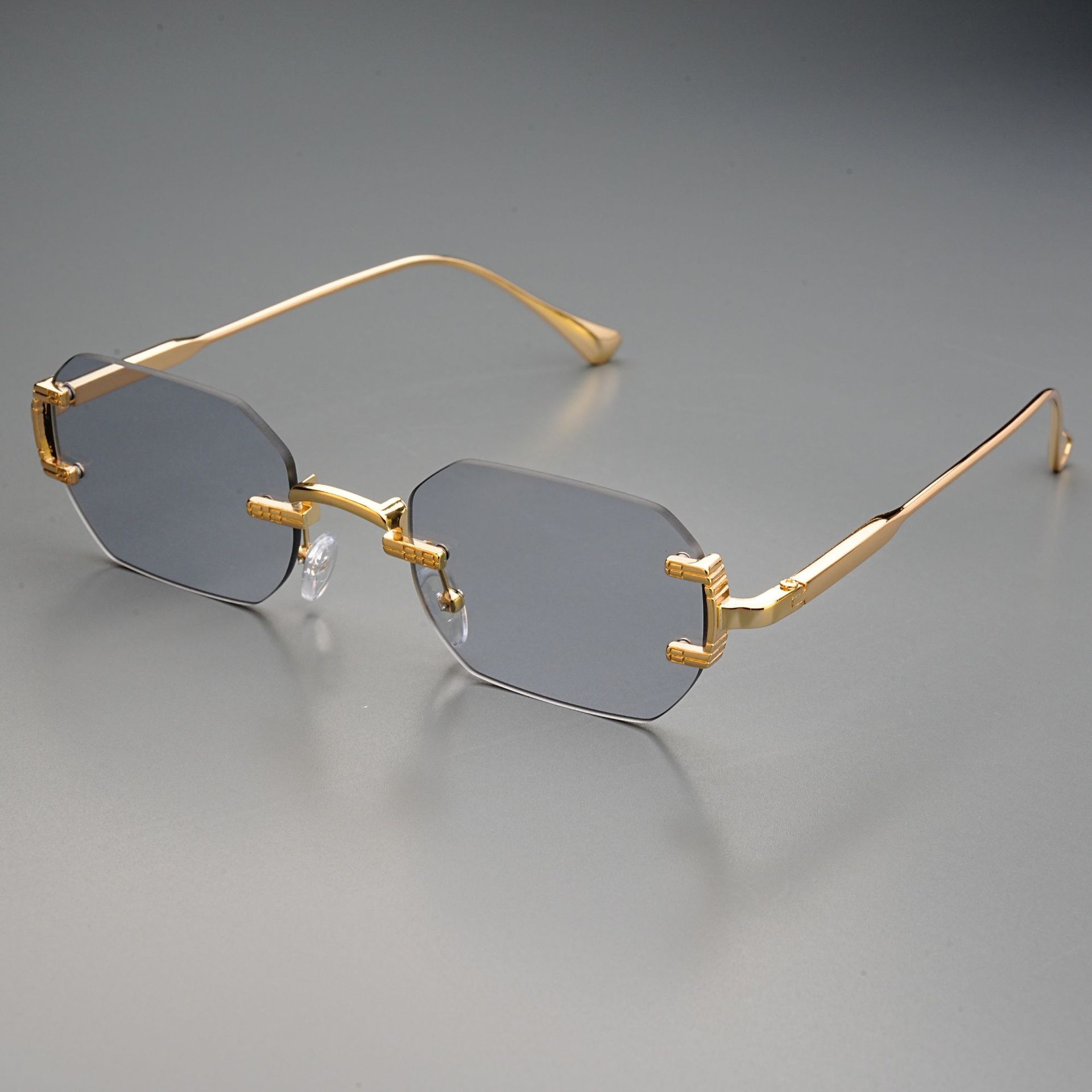 Randloze zonnebril Rechthoek M - Men'S Fashion Rimless Glasses recensie en prijs