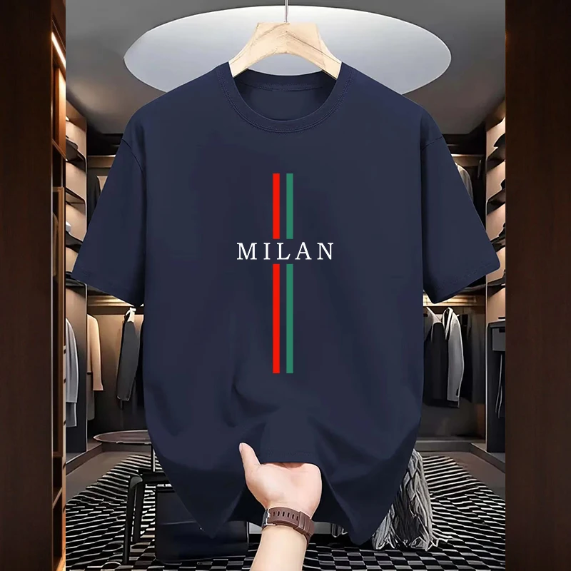 Zomer Milan Mode Katoenen T-sh - Milan Men'S Fashion recensie en prijs
