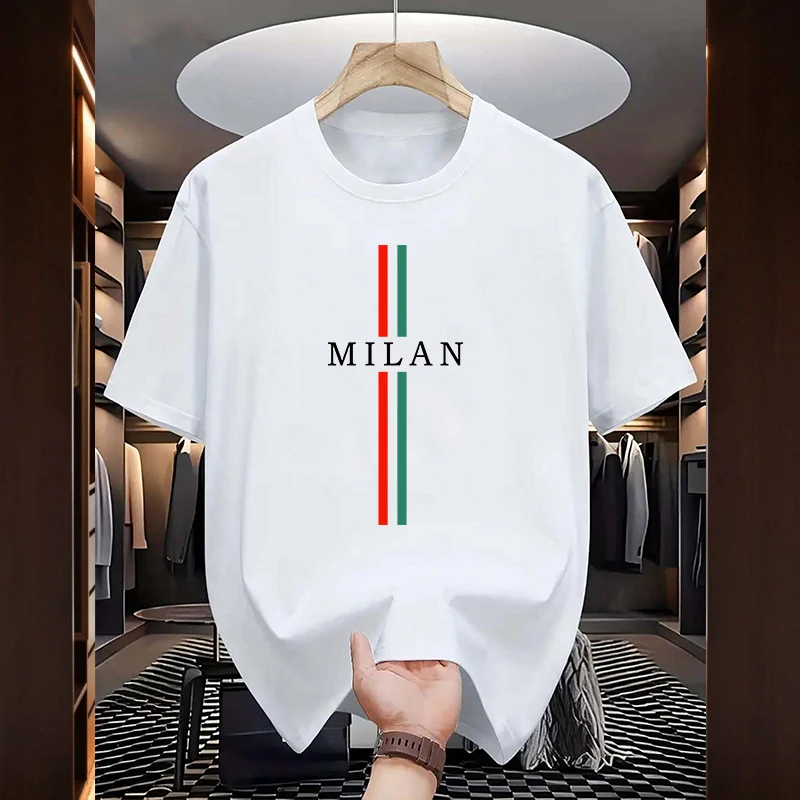 Zomer Milan Mode Katoenen T-sh - Milan Men'S Fashion recensie en prijs