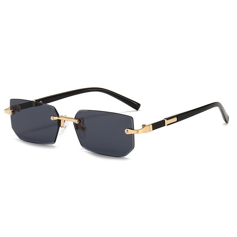 Retro zonnebrillen voor heren, - Men'S Fashion Rimless Glasses recensie en prijs