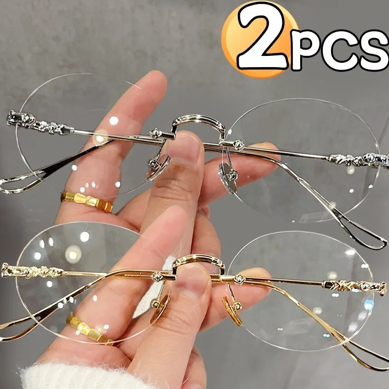 1/2 Stuks Randloze Ovale Bril  - Men'S Fashion Rimless Glasses recensie en prijs