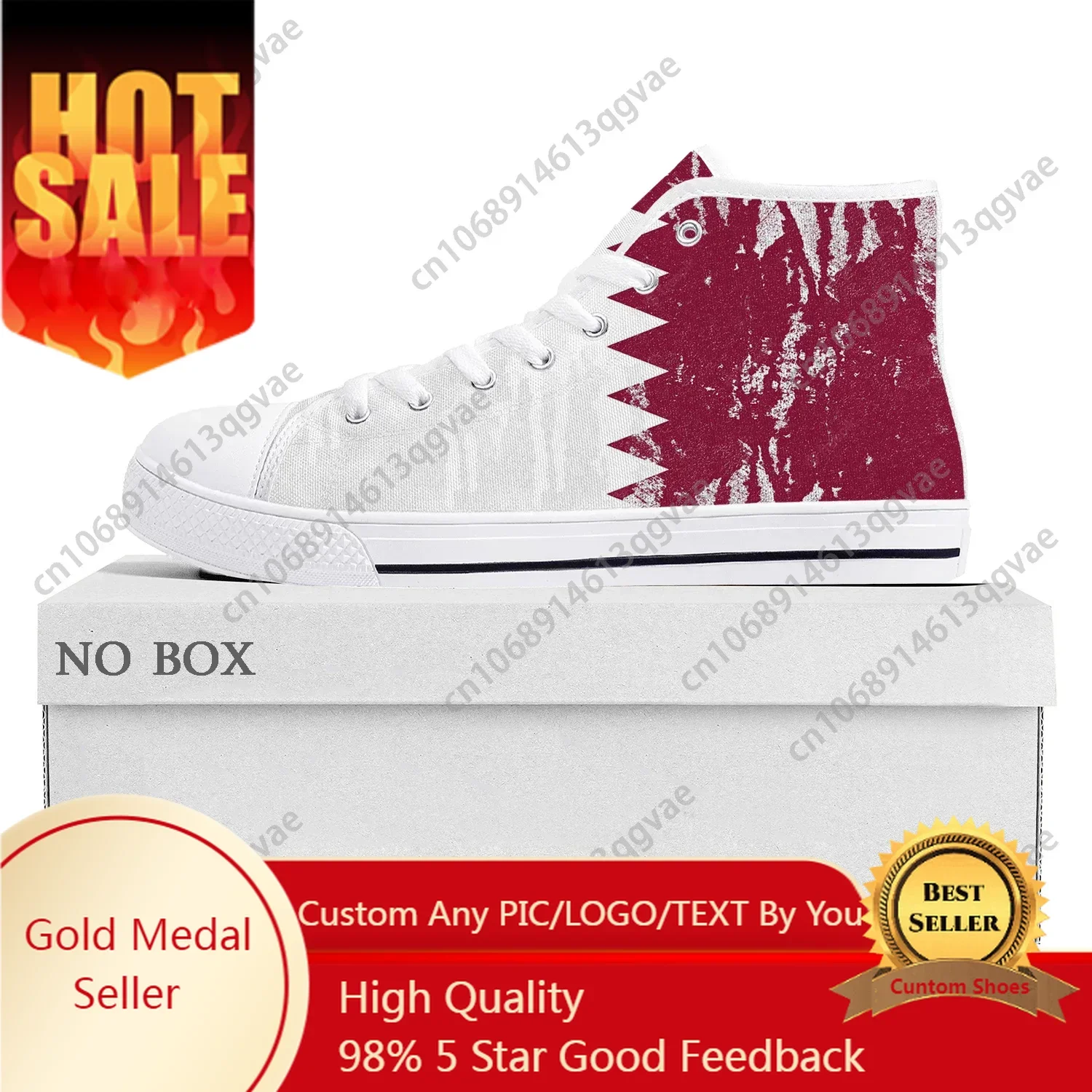 Qatar Vlag Hoge Sneakers van H - Men'S Fashion Qatar recensie en prijs