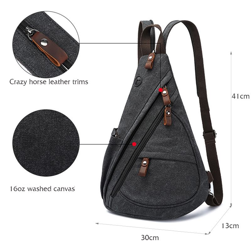Canvas Sling Bag Converteerbar - Mens Fashion Blog recensie en prijs